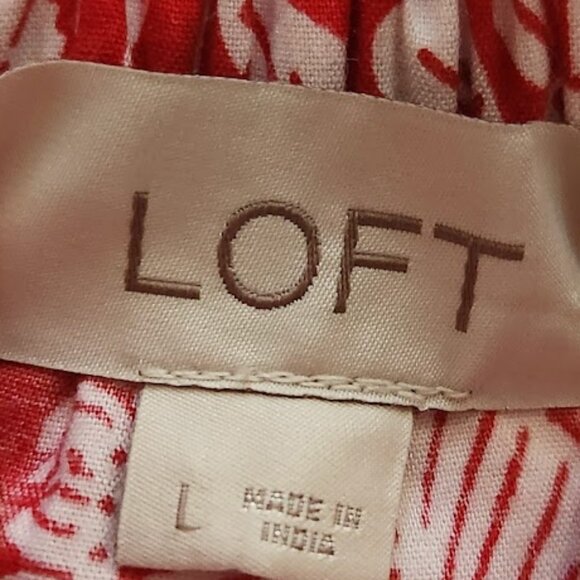 Loft Paisley Ruched Strap Cami, Size Large - Picture 10 of 13